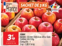 Pomme Golden Délicious et/ou Gala Sachet de 3 kg