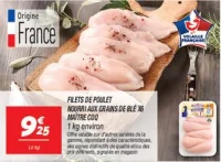 Filets de poulet nourri aux grains de blé x6