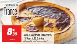 Maxi flan nature 10 parts  