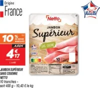 Jambon supérieur sans couenne 