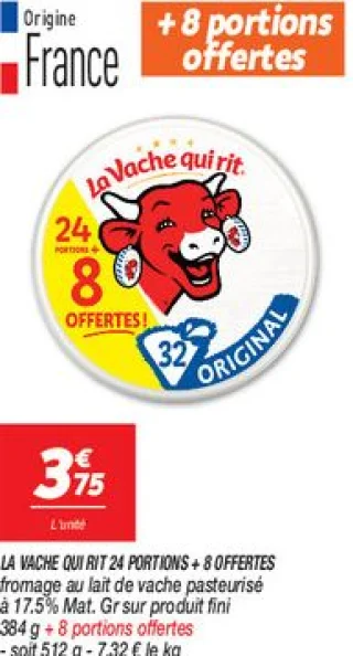 La  24 portions + 8 offertes