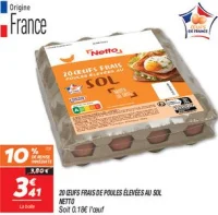 20 œufs frais de poules élevées au sol 