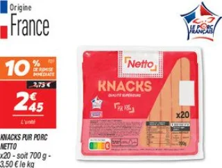 Knacks pur porc 