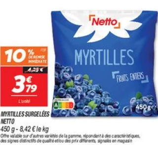 Myrtilles surgelées 