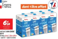 Lait u.h.t. demi-écrémé 