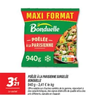 Poêlée à la parisienne surgelée