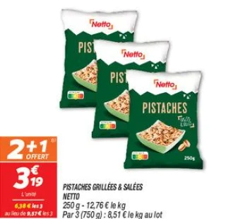 Pistaches grillées & salées