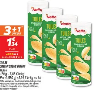 Tuiles saveur crème oignon