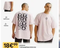 DECATHLON T-shirt graphique mixte rose