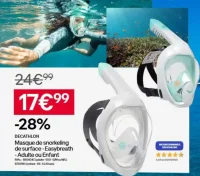 Masque de snorkeling de surface - Easybreath - Adulte ou Enfant DECATHLON