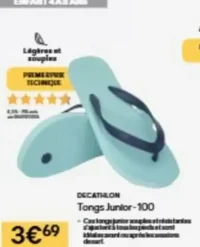 DECATHLON Tongs Junior - 100