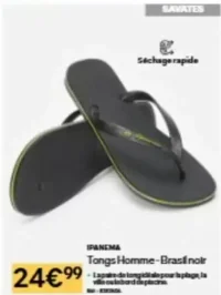 IPANEMA Tongs Homme - Brasil noir