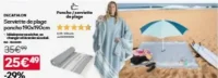 DECATHLON Serviette de plage poncho 190x190cm