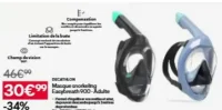 DECATHLON Masque snorkeling Easybreath 900 - Adulte