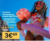 DECATHLON Frite piscine en mousse taille 118 cm