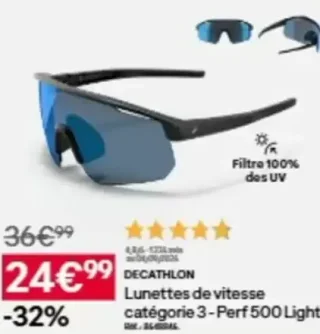 Lunettes de vitesse catégorie 3 - Perf 500 Light Decathlon