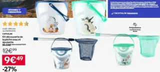 CAPERLAN Kit découverte de la pêche seau et épuisette