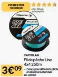 Caperlan Fil de pêche Line 4x4 250m
