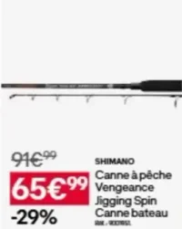 Shimano Canne à pêche Vengeance Jigging Spin Canne bateau