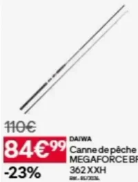 Daiwa Canne de pêche MEGAFORCE BF 362 XXH