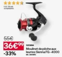 Sienna Moulinet de pêche aux leurres Sienna FG-4000