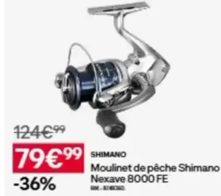 Shimano Moulinet de pêche Shimano Nexave 8000 FE