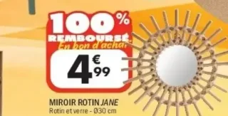 Miroir rotin Jane
