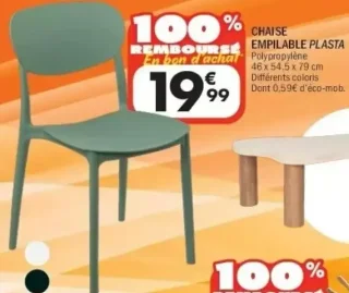 Chaise empilable Plasta