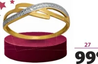 Bague or 375 millièmes rhodié et diamants 0,004 carat La Vie en Or