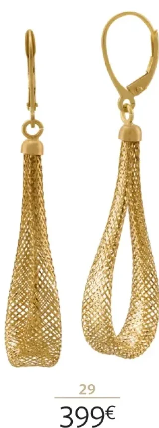 Boucles d'oreilles or 750 millièmes La Vie en Or