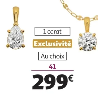 Pendentif or 375 millièmes recyclé et diamant de synthèse 1 carat la VIE en OR