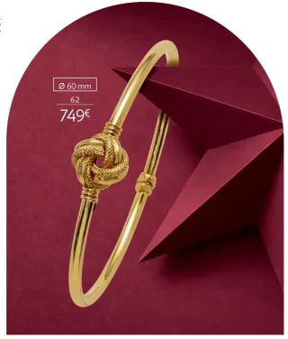 Bracelet jonc or 750 millièmes La Vie en Or