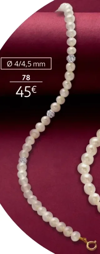 Bracelet or 375 millièmes, perles de culture d'eau douce et cristaux La Vie en Or