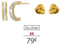 Boucles d'oreilles or 375 millièmes La Vie en Or