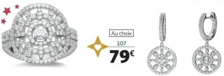 Bague ou boucles d'oreilles argent et oxydes de zirconium La Vie en Or