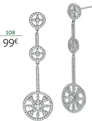 Boucles d'oreilles argent et oxydes de zirconium La Vie en Or