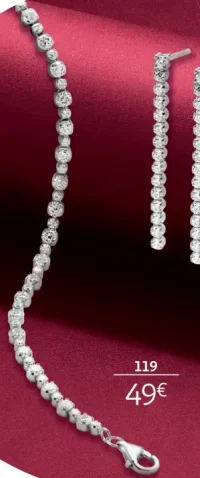 Bracelet argent et oxydes de zirconium blancs - 18 cm La Vie en Or 119
