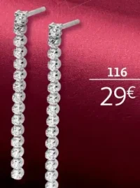 Boucles d'oreilles argent et oxydes de zirconium La Vie en Or 116