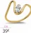 Promo Solitaire plaqué or et oxyde de zirconium la VIE en OR