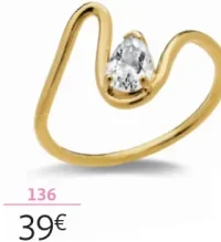 Solitaire plaqué or et oxyde de zirconium la VIE en OR