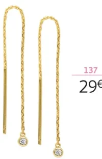 Boucles d'oreilles plaqué or et oxydes de zirconium la VIE en OR