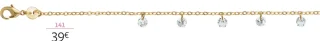 Bracelet plaqué or et oxydes de zirconium la VIE en OR