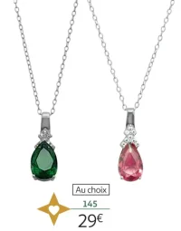 Collier argent et oxydes de zirconium 42 cm 145 La Vie en Or