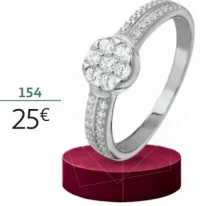 Bague argent et oxydes de zirconium La Vie en Or