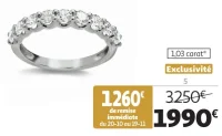 Demi-alliance platine et diamants 1,03 carat la VIE en OR
