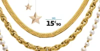 Collier acier doré 46 cm La Vie en Or Réf. 171172
