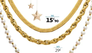 Collier acier doré 55 cm La Vie en Or Réf. 171165