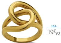 Bague acier doré La Vie en Or Réf. 171201