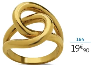 Bague acier doré La Vie en Or Réf. 171201