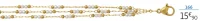Bracelet acier doré et perles synthétiques blanches 20 cm La Vie en Or Réf. 956674